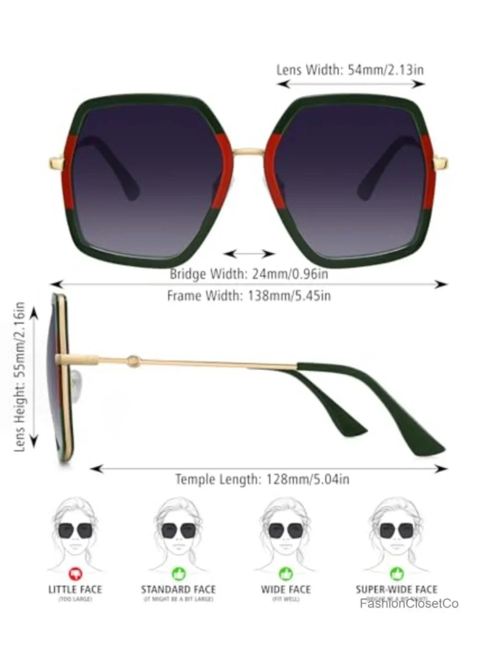 UV400 Oversized Hexagonal Wrap Sunglasses Scratch Resistant Driving Shades